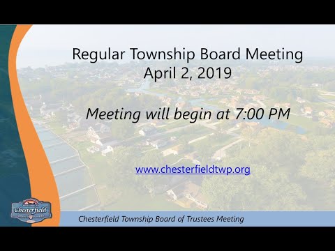 4.2.19 - Charter Township of Chesterfield Regular Board Meeting