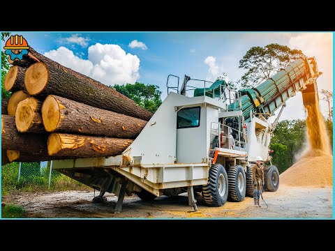 55 Incredible Dangerous Tree Shredder Machines & Woodworking