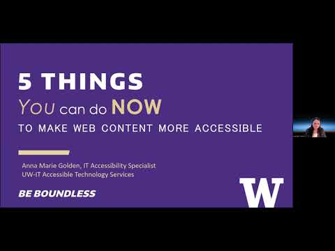 5 Things YOU can do NOW to Make Web Content More Accessible
