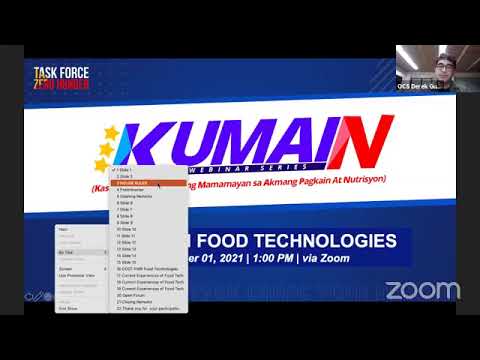 8th KUMAIN Webinar DOST-FNRI Food Technologies