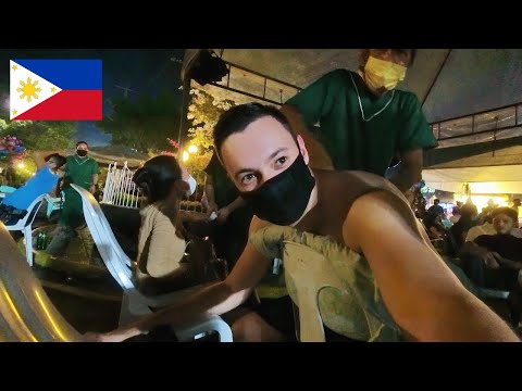 $2 Intense Street Massage Philippines Night Market 