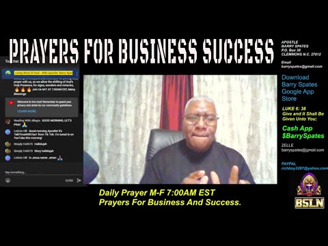 [ Prayers For Business Success ]  [Apostle: Barry Spates]