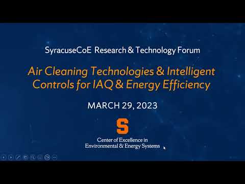 Air Cleaning Technologies &n Intelligent Controls for IAQ and Energy Efficiency
