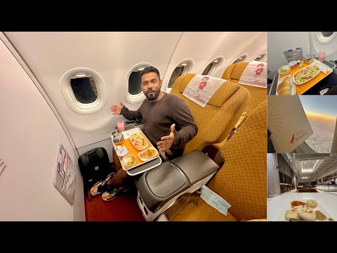 Air India A320 BUSINESS CLASS journey with LOUNGE ACCESS after TATA TAKEOVER ||