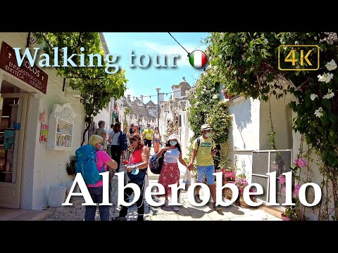 Alberobello, Italy【Walking Tour】With Captions - 4K