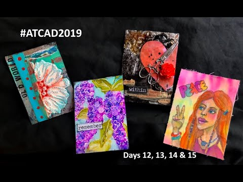 Artist Trading Card A Day - Days 12, 13, 14 & 15 #ATCAD2019