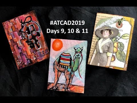 Artist Trading Card A Day Days 9, 10 & 11 #ATCAD2019