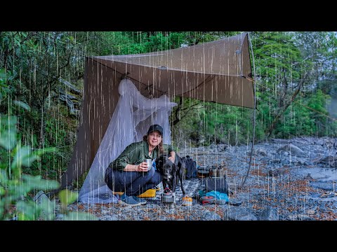 Camping under a tarp in the RAIN - Important channel update