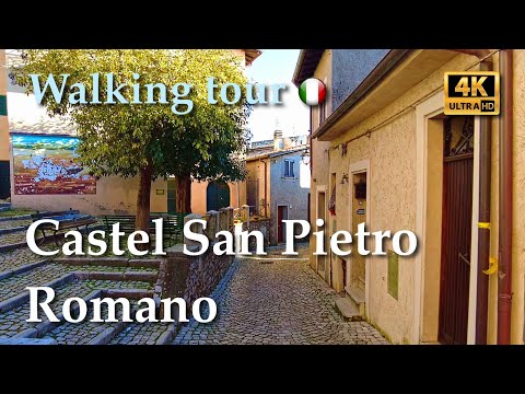 Castel San Pietro Romano, Italy【Walking Tour】With Captions - 4K