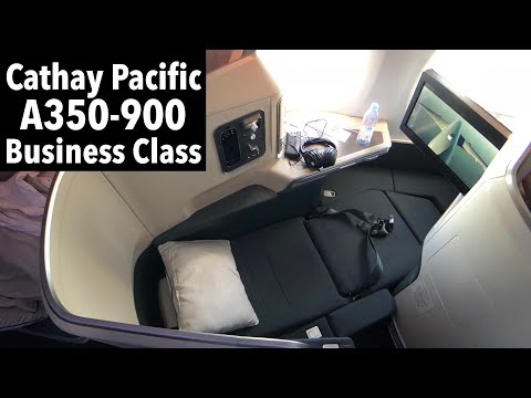 CATHAY PACIFIC A350-900 BUSINESS class: CX339 Hong Kong to Brussels