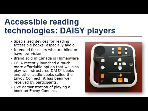 CELA and Accessible Reading Technologies, Devices, and Apps
