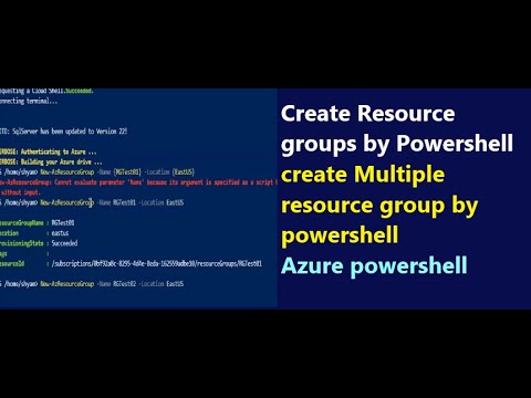 Create Resource Groups Through PowerShell | Azure Powershell |  Joyatres