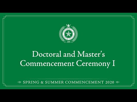 Doctoral and Master’s I | UNT Commencement August 2020