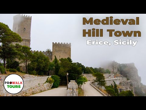 Erice, Sicily Walking Tour - 4K - With Captions!