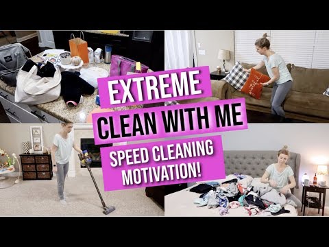 EXTREME CLEAN WITH ME 2019 | NIGHT TIME CLEANING ROUTINE | AFTER DARK SPEED CLEANING MOTIVATION