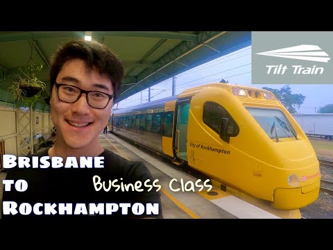 Fastest Train in Australia - Tilt Train Business Class Brisbane to Rockhampton, Queensland Rail
