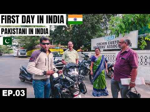 First DAY IN INDIA   and Customs Clearance of my Motorcycle EP.03 | Pakistani on Indian Tour