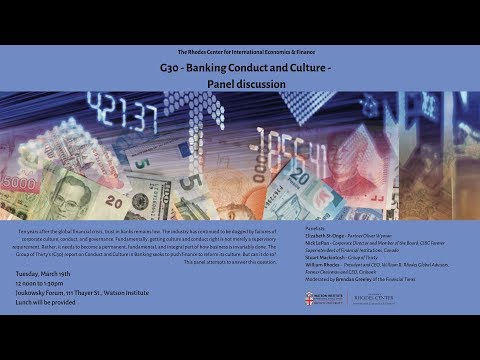 G30 - Banking Conduct and Culture, A Permanent Mindset Change