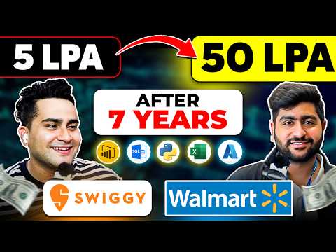 Got 5LPA at Startup | How did he crack Walmart with 50LPA  The Data Analyst Roadmap 2024