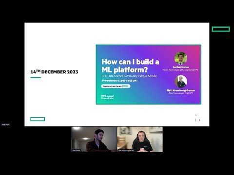 How to Build an ML Platform | HPE Data Science Community Virtual Session #1