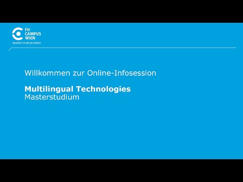 Infosession Masterstudium Multilingual Technologies | FH Campus Wien
