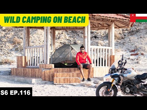 Insane Wild Camping Spot on the Way to Salalah S06 EP.116 | MIDDLE EAST Motorcycle Tour