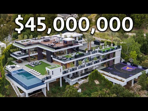 Inside a $45,000,000 Los Angeles Modern MEGA MANSION