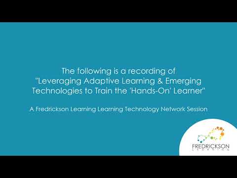 Leveraging Adaptive Learning & Emerging Technologies to Train the 