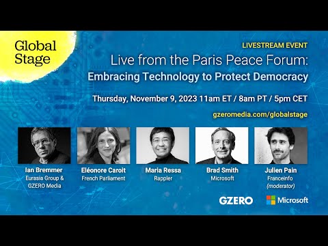 LIVE from Paris Peace Forum: Embracing technology to protect democracy | Global Stage | GZERO Media