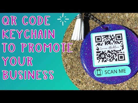 Make a QR code with Cricut to promote your business - Print then cut Q R code keychain