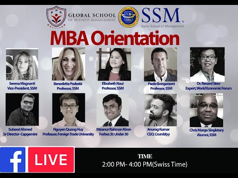 MBA Orientation || Global School of Business Management || Swiss School of Management