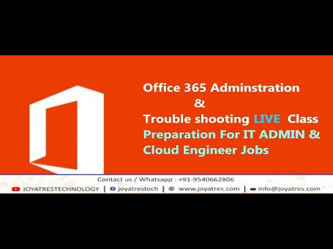 Office 365 Onjob Training | preparation for IT Admin & Cloud engineer | M365 Realtime Training