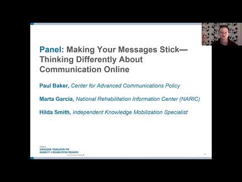 Panel: Making Your Messages Stick: Thinking Differently About Communication Online