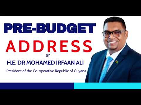 Pre-Budget Address by President Irfaan Ali January 25th 2022