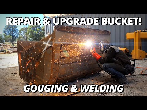 Repair & Upgrade DAMAGED Bucket for 30T Excavator | Gouging & Welding