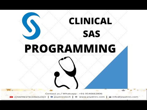 SAS Clinical programming Tutorial  | CDISC, SDTM & ADaM Training Full Course by JOYATRES TECHNOLOGY