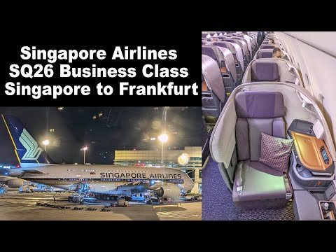 Singapore Airlines SQ26 Business Class Singapore to Frankfurt in New A380