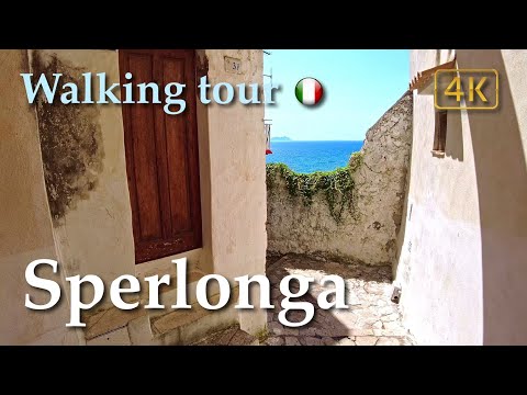 Sperlonga, Italy【Walking Tour】2021 With Captions - 4K