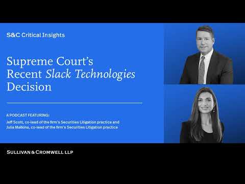 Supreme Court’s Recent Slack Technologies Decision