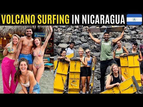 SURVIVING EXTREME VOLCANO BOARDING IN NICARAGUA! 