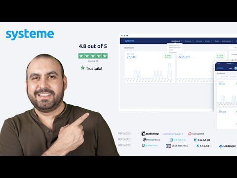 Systeme.io a multi tool to build your online business funnels, email marketing, websites and more!