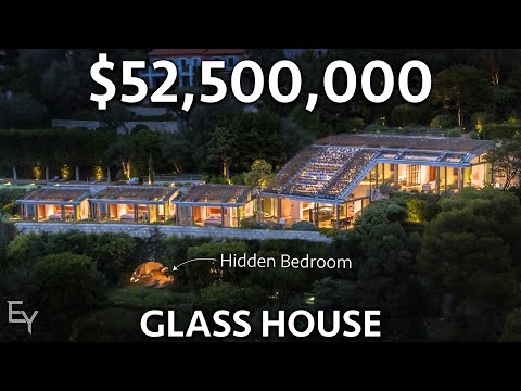 Touring a $52,500,000 BATMAN Inspired Glass and Steel Mansion