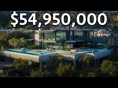 Touring a $54,950,000 Futuristic Los Angeles MEGA MANSION!