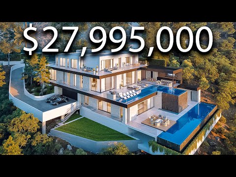 Touring A Bel Air MEGA MANSION With 2 Infinity Pools!