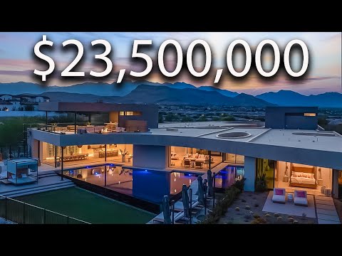 Touring An Architectural Las Vegas MEGA Mansion With 3 Pools!