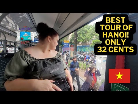 Touring Hanoi for less than $1!!! | How to Ride the Bus