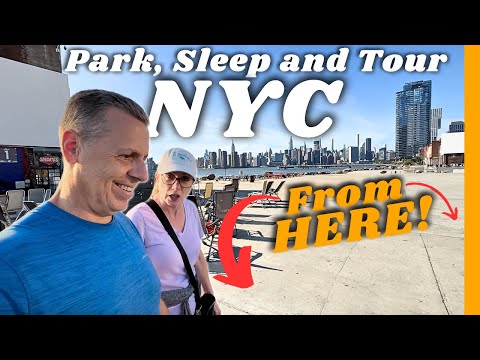 Touring NYC | RIVERFRONT Campground | Manhattan SKYLINE VIEW!