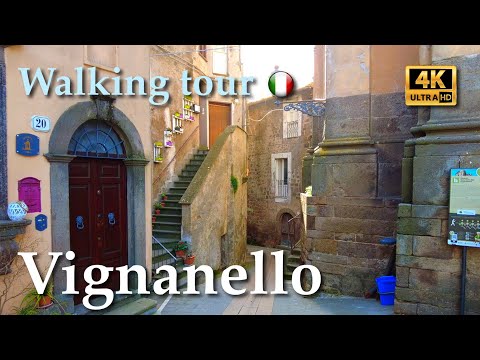 Vignanello, Italy【Walking Tour】With Captions - 4K