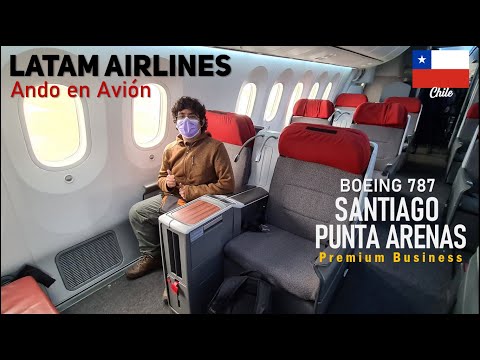 Vuelo SANTIAGO PUNTA ARENAS, LATAM Airlines PREMIUM Business | Boeing 787 Dreamliner CC-BGM