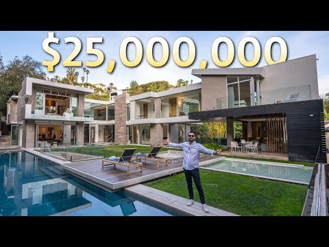 We Stayed At a $25,000,000 Hollywood Hills Mansion!